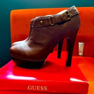 Guess Brown High Heeled Booties